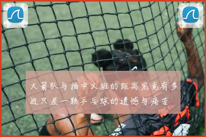 火箭队与抽中文班的距离究竟有多近只差一颗乒乓球的遗憾与痛苦